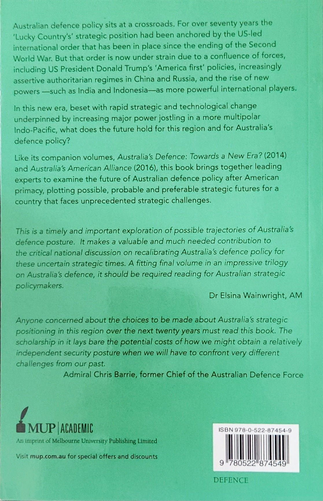 After American Primacy: Imagining the Future of Australia's Defence - Oakmont Books