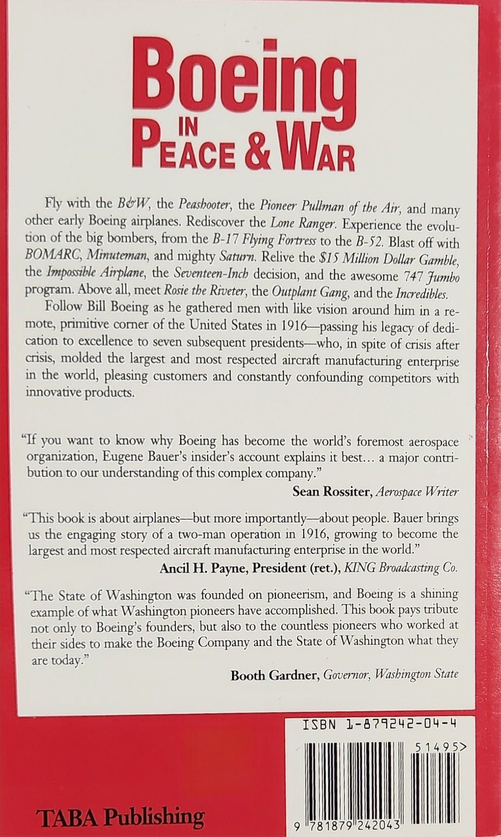 Boeing in Peace and War - Oakmont Books