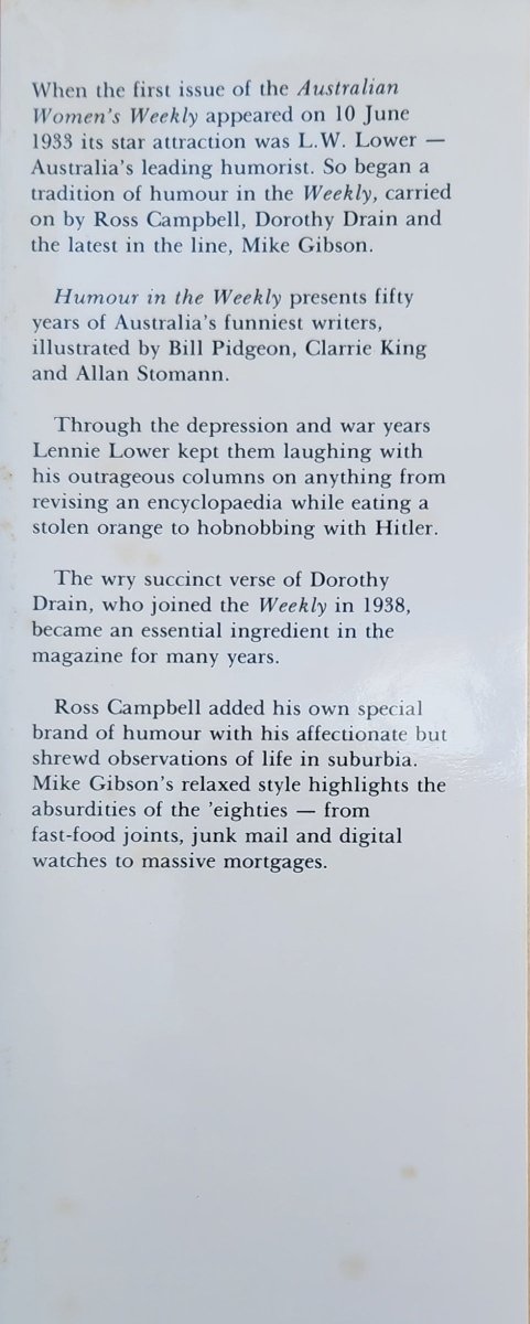 Humour In The Weekly - Oakmont Books