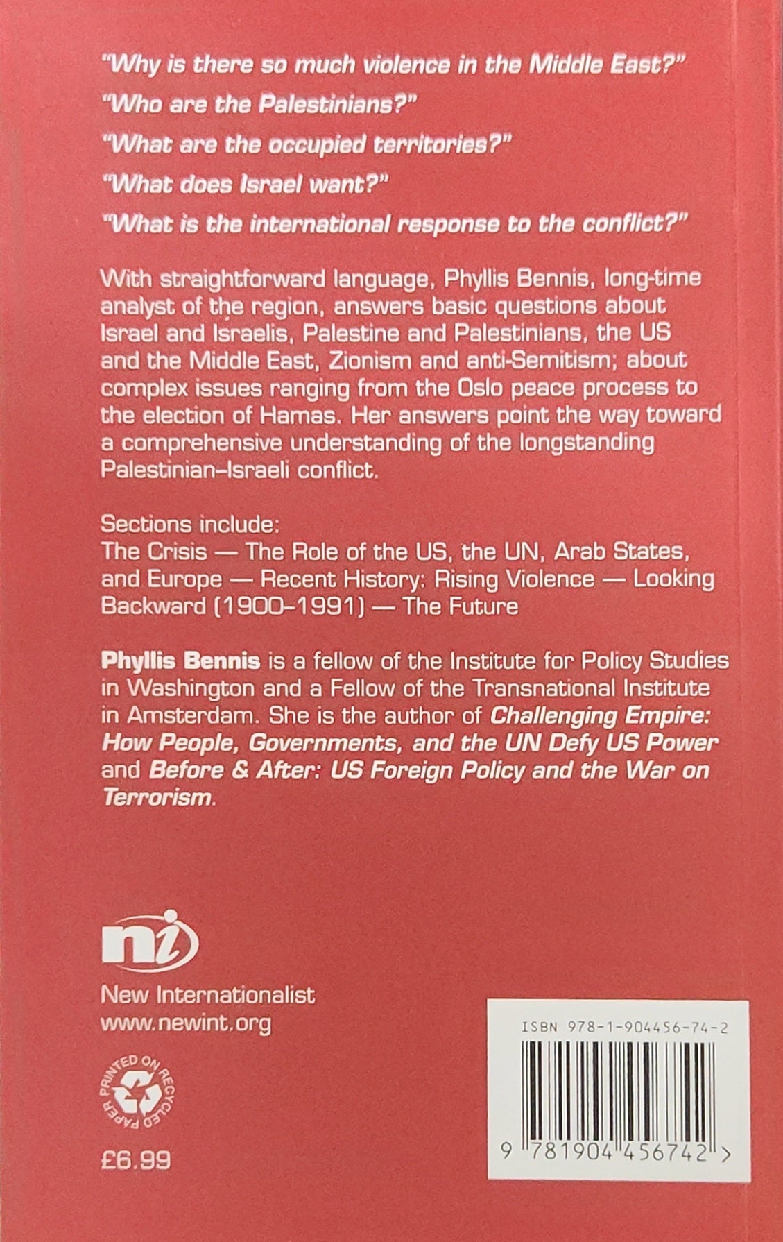 Israel - Palestine: The Conflict Explained - Oakmont Books