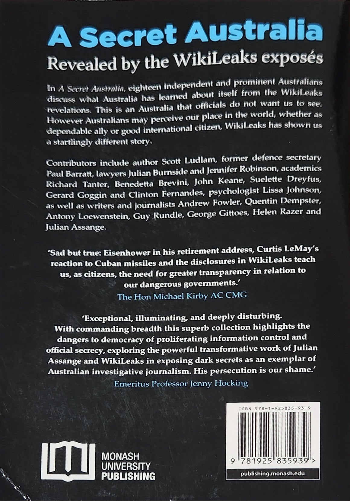 A Secret Australia: Revealed by the WikiLeaks Exposes - Oakmont Books