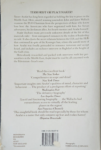 Arafat: In the Eyes of the Beholder (1st EDITION) - Oakmont Books