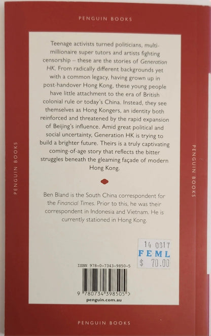Generation HK: Seeking Identity in China's Shadow: Penguin Specials - Oakmont Books