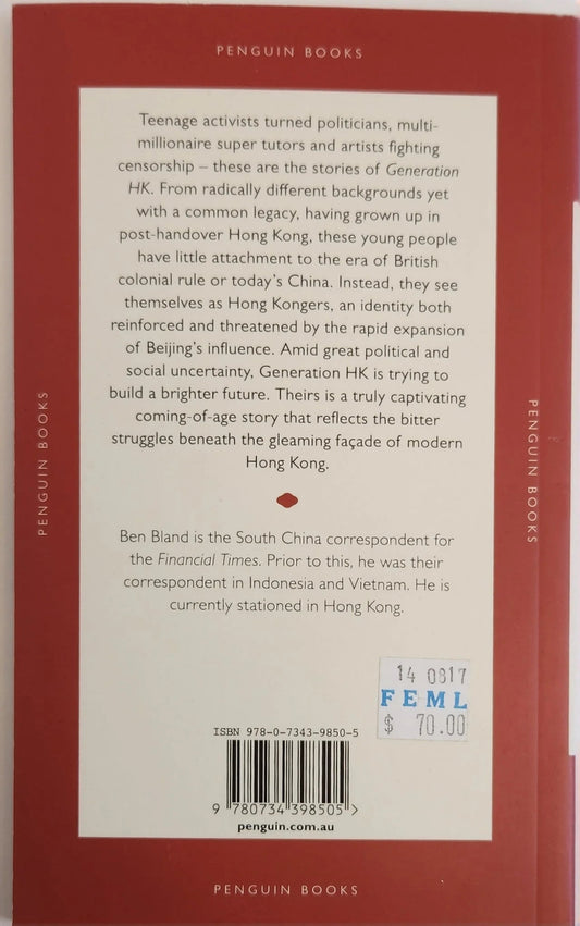 Generation HK: Seeking Identity in China's Shadow: Penguin Specials - Oakmont Books