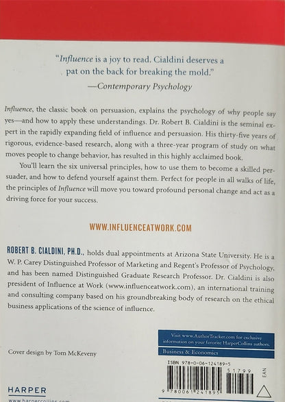Influence: The Psychology of Persuasion - Oakmont Books
