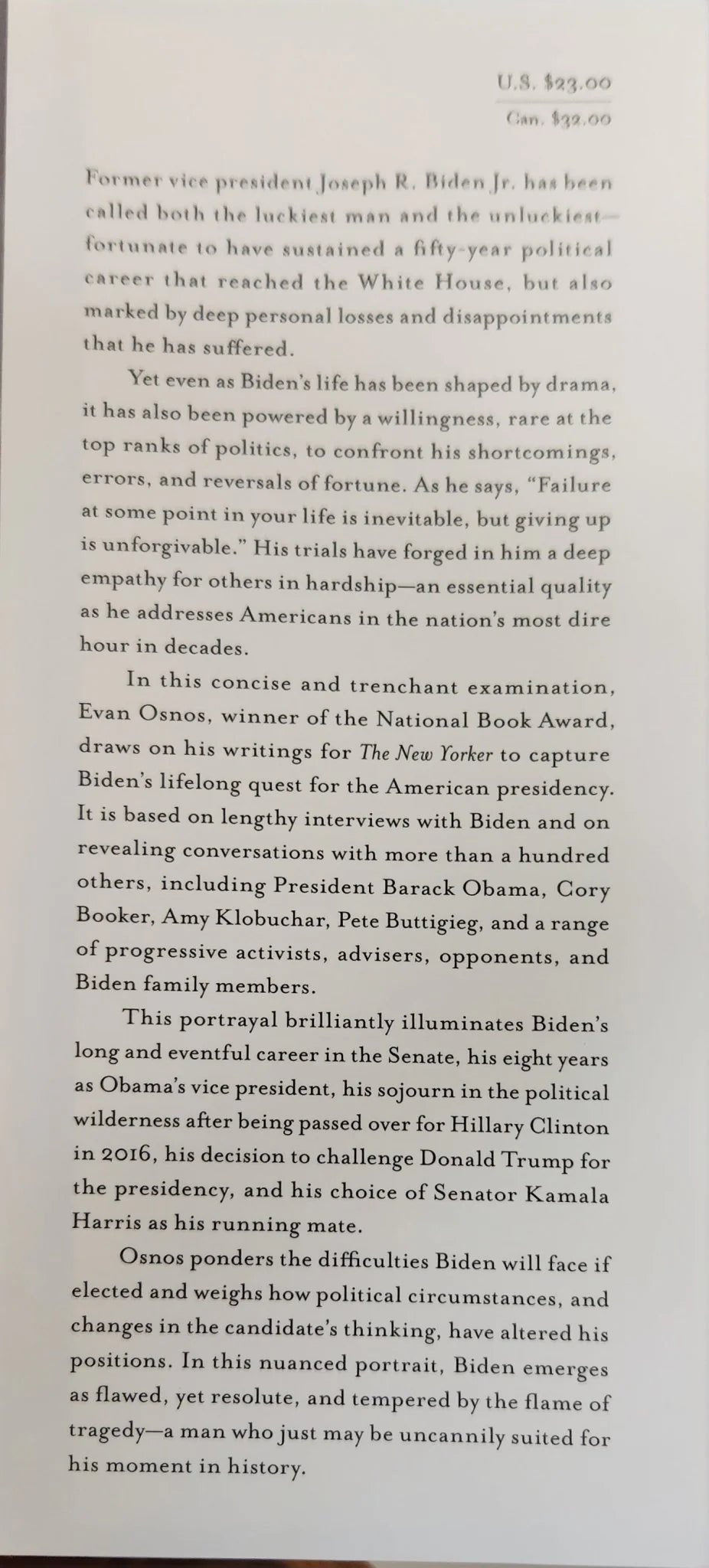 Joe Biden. The Life, the Run, and What Matters Now (1st EDITION) - Oakmont Books