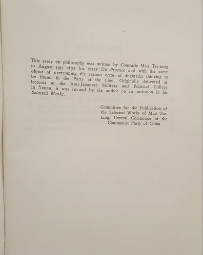 Mao Tse - Tung (Zedong) Writings (RARE) - Oakmont Books