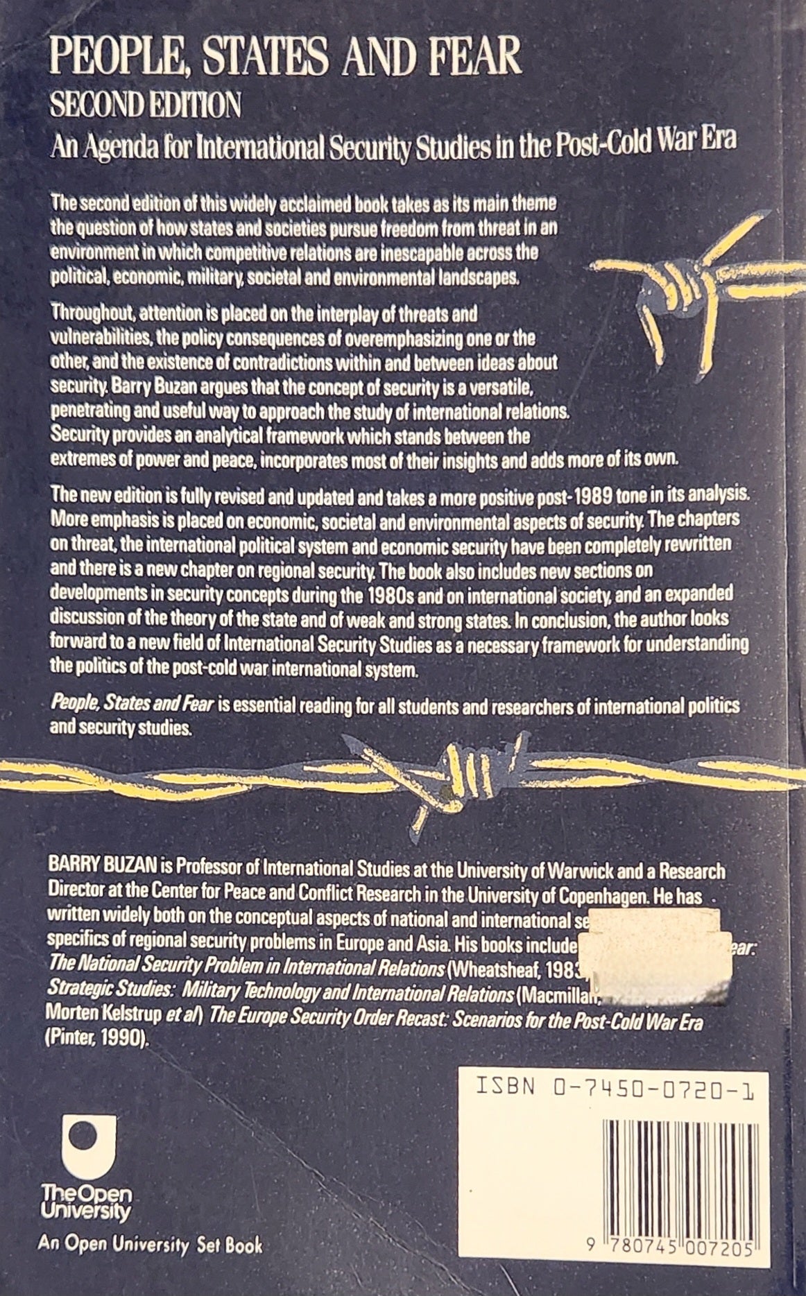 People, States, and Fear: An Agenda for International Security Studies in the Post - Cold War Era - Oakmont Books
