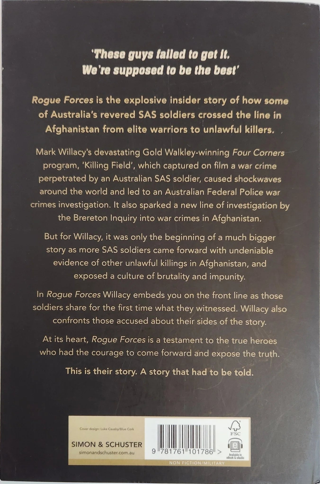 Rogue Forces: An explosive insiders' account of Australian SAS war crimes in Afghanistan - Oakmont Books