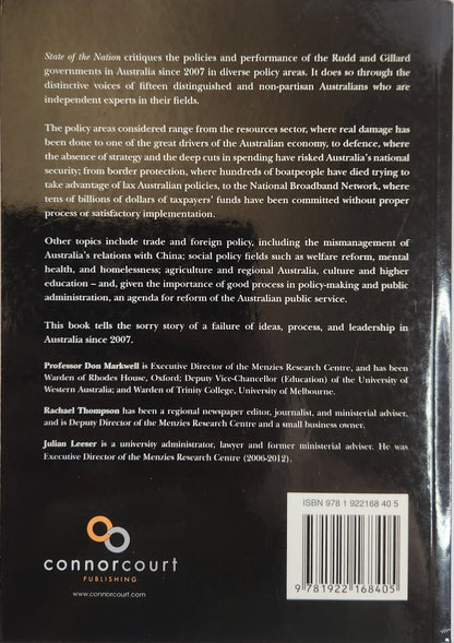 State of the Nation: Aspects of Australian Public Policy - Oakmont Books
