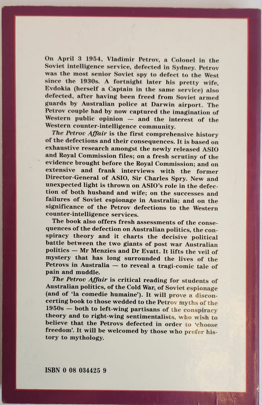 The Petrov Affair: Politics and Espionage - My Store