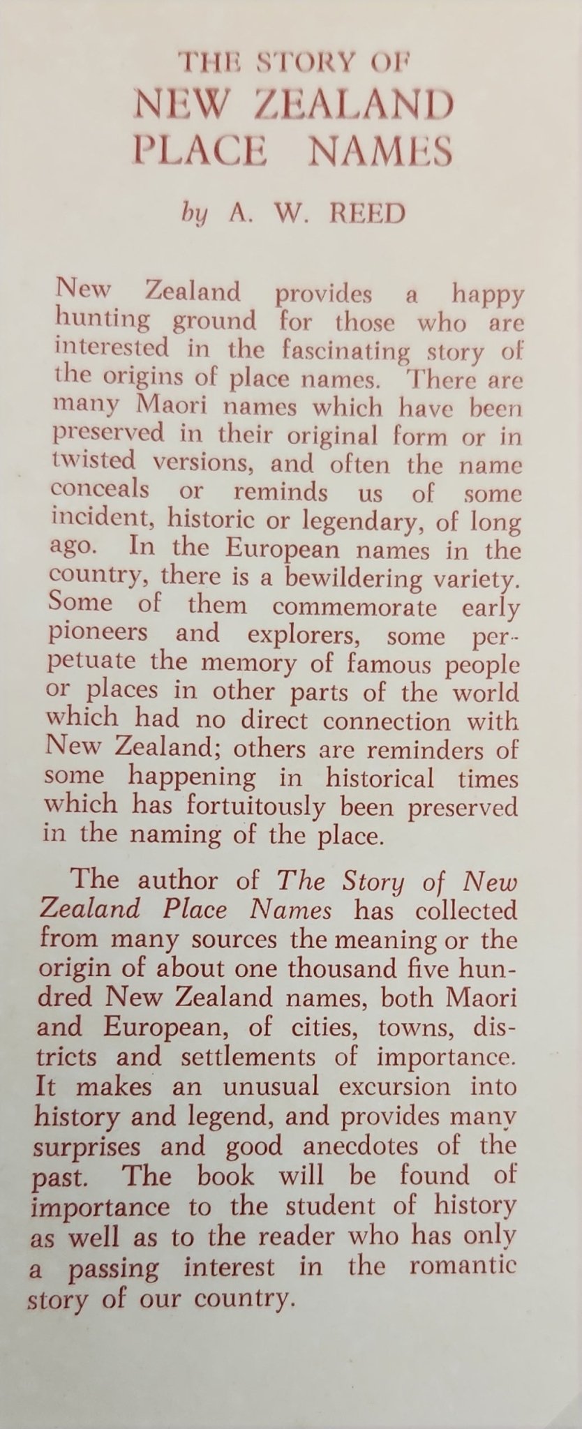 The Story of New Zealand Place Names - My Store