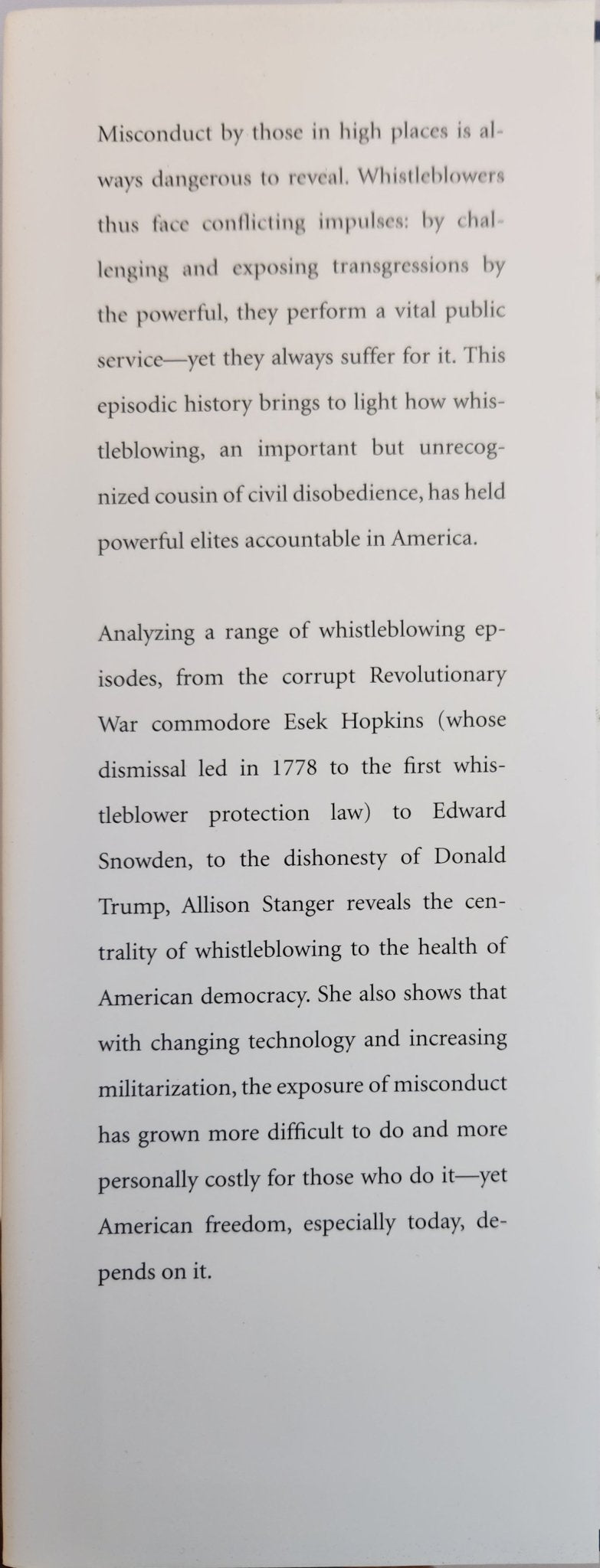 Whistleblowers: Honesty in America from Washington to Trump - My Store